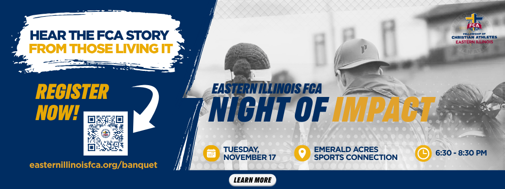 night of impact web header in blue, white, and gold